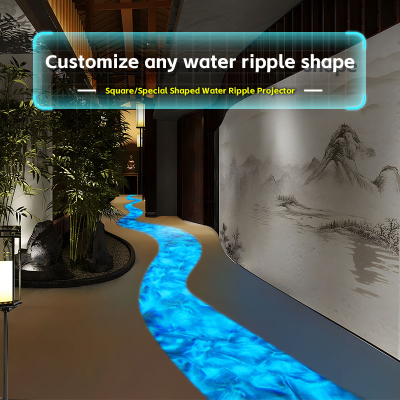 Outdoor Lighting Logo - โปรเจคเตอร์ลายน้ำสี่เหลี่ยม ฉายภาพลายน้ำไดนามิก โลโก้ลายน้ำ สำหรับตกแต่งภายใน พื้นทางเดิน แสงสร้างบรรยากาศภายนอกอาคาร