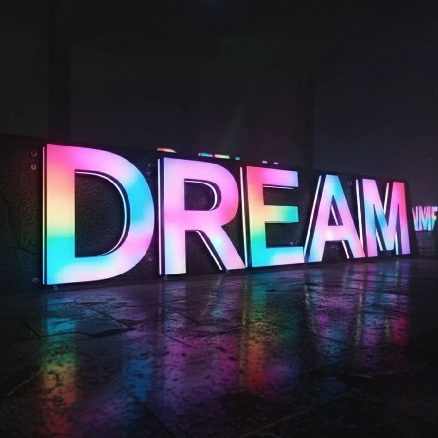 Outdoor Lighting Logo - ป้ายไฟ LED โลหะ RGB แบบกำหนดเอง ป้ายติดผนัง
