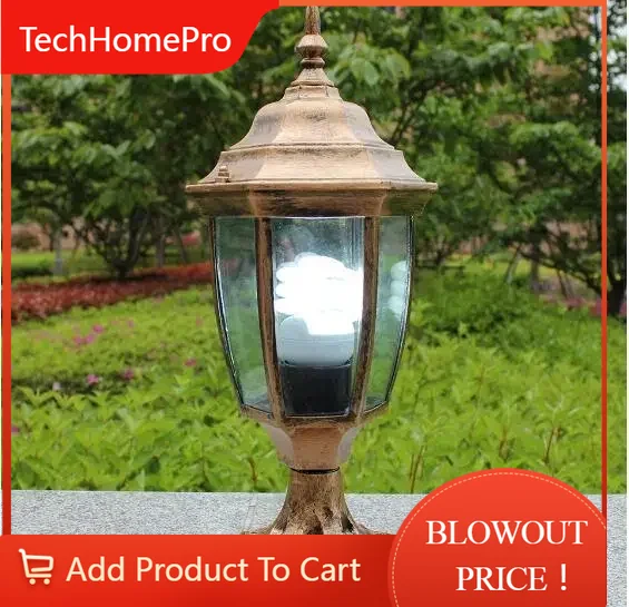 Outdoor Lighting Bronze - โคมไฟเสาเหล็กโบราณ TechHPAntique รุ่นวินเทจคลาสสิกสำหรับภายนอกอาคาร IP65 สีบรอนซ์ สำหรับรั้ว