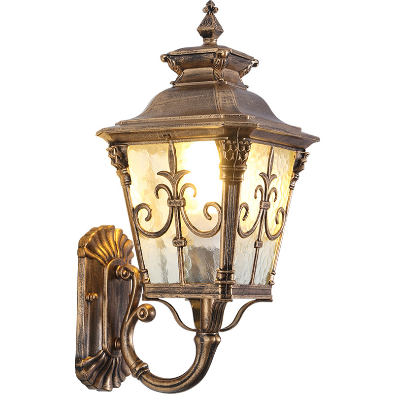 Outdoor Lighting Bronze - โคมไฟติดผนังสไตล์วินเทจย้อนยุคโคมไฟเชิงเทียนแบบยุโรปกันน้ำโคมไฟประตูสวนโคมไฟแต่งสวนแบบย้อนยุคสีดำสีบรอนซ์