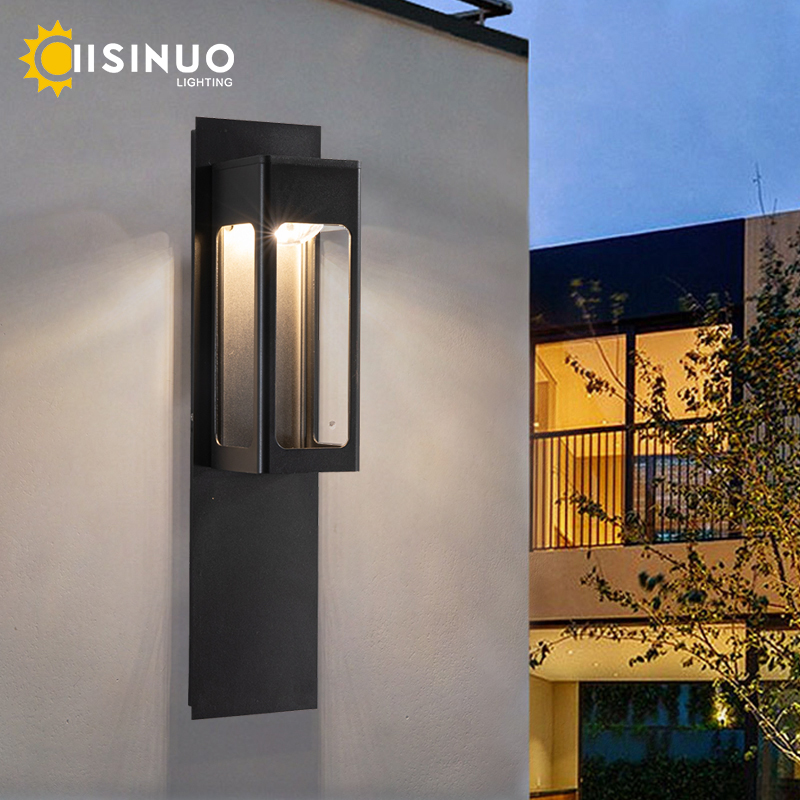 Outdoor Lighting Bronze - IP67กันน้ำกลางแจ้ง LED โคมไฟเซ็นเซอร์อลูมิเนียมสีดำ Bronze Garden Porch
