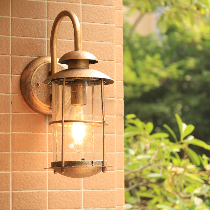Outdoor Lighting Bronze - โคมไฟติดผนังวินเทจ E27 หลอดไฟ LED สีดำบรอนซ์ สำหรับตกแต่งภายนอกบ้าน
