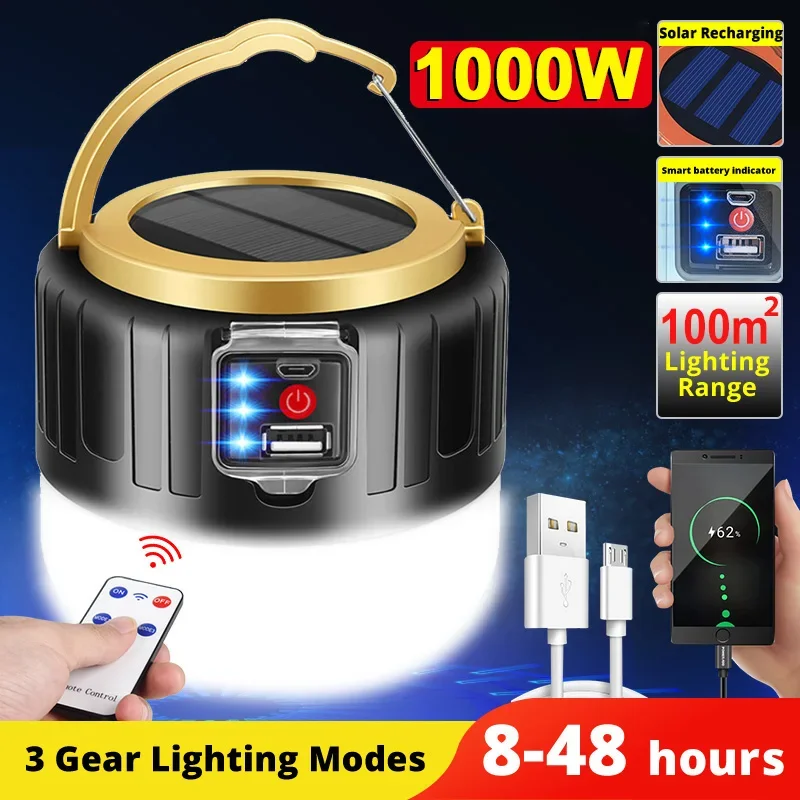 LED Solar Camping Light Power  - Outdoor Lighting Solar Panel บทวิจารณ์และราคา