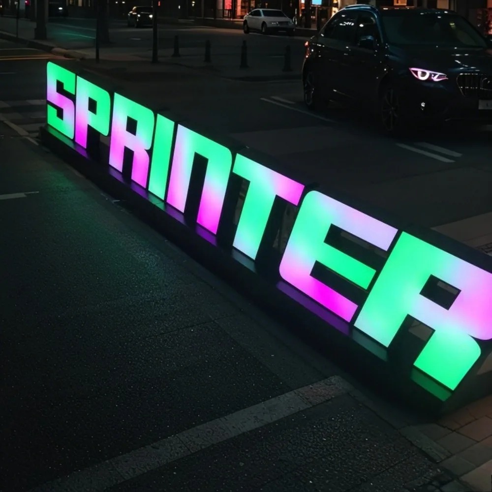 ป้ายไฟ LED โลหะ RGB แบบกำหนดเอ - Outdoor Lighting Logo บทวิจารณ์และราคา