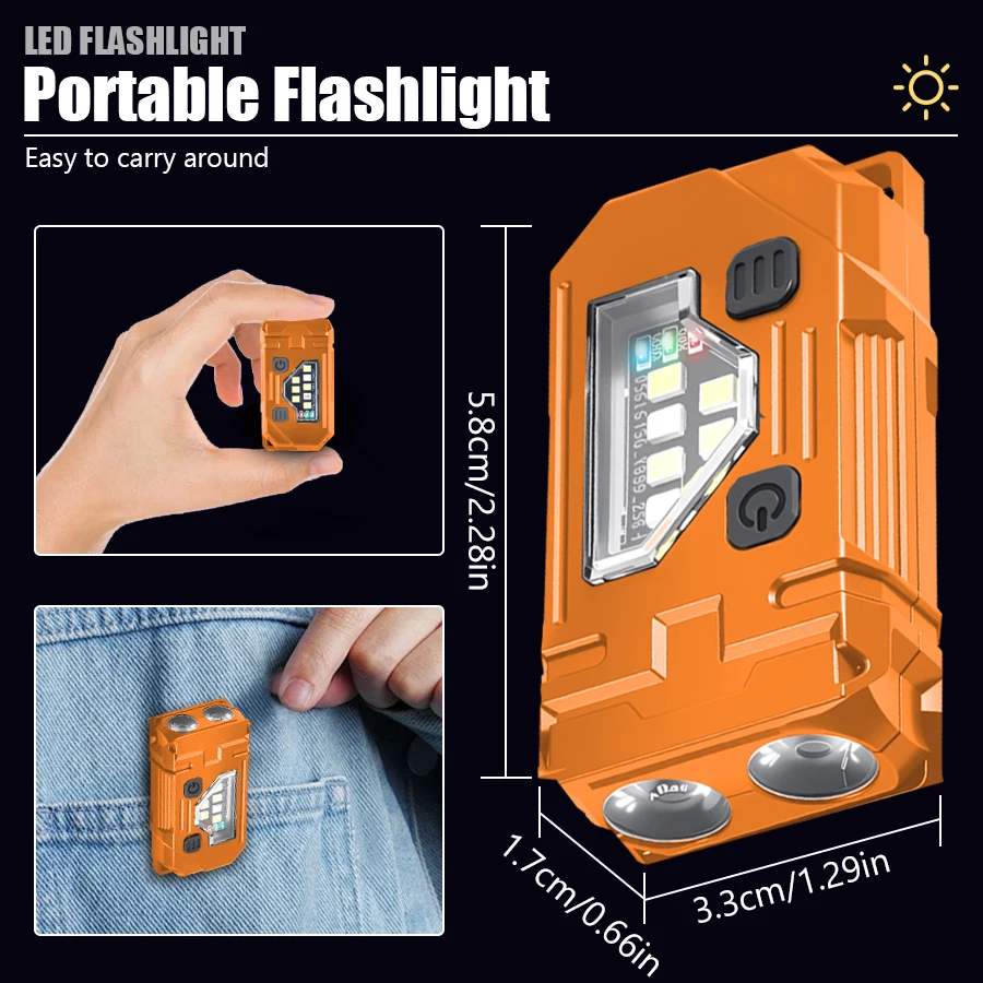พวงกุญแจมินิ EDC ไฟฉายแบบชาร์จ - Outdoor Lighting Setup บทวิจารณ์และราคา