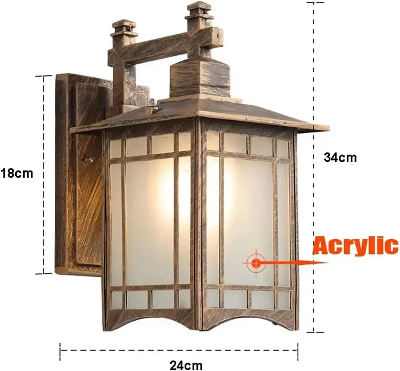 โคมไฟติดผนังกันน้ำสไตล์โมเดิร์ - Outdoor Lighting Bronze บทวิจารณ์และราคา