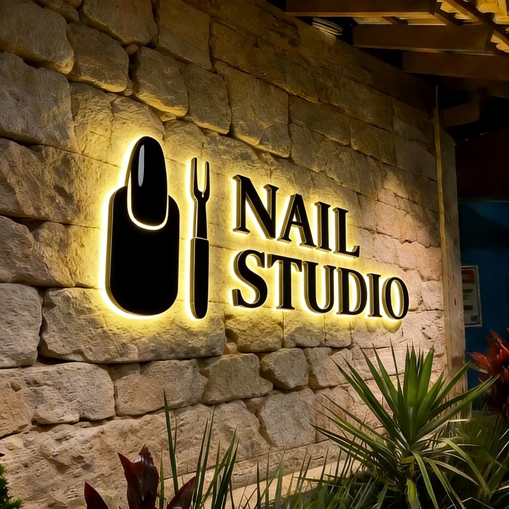 ป้ายโลโก้ร้านทำเล็บแบบกำหนดเอง - Outdoor Lighting Logo บทวิจารณ์และราคา