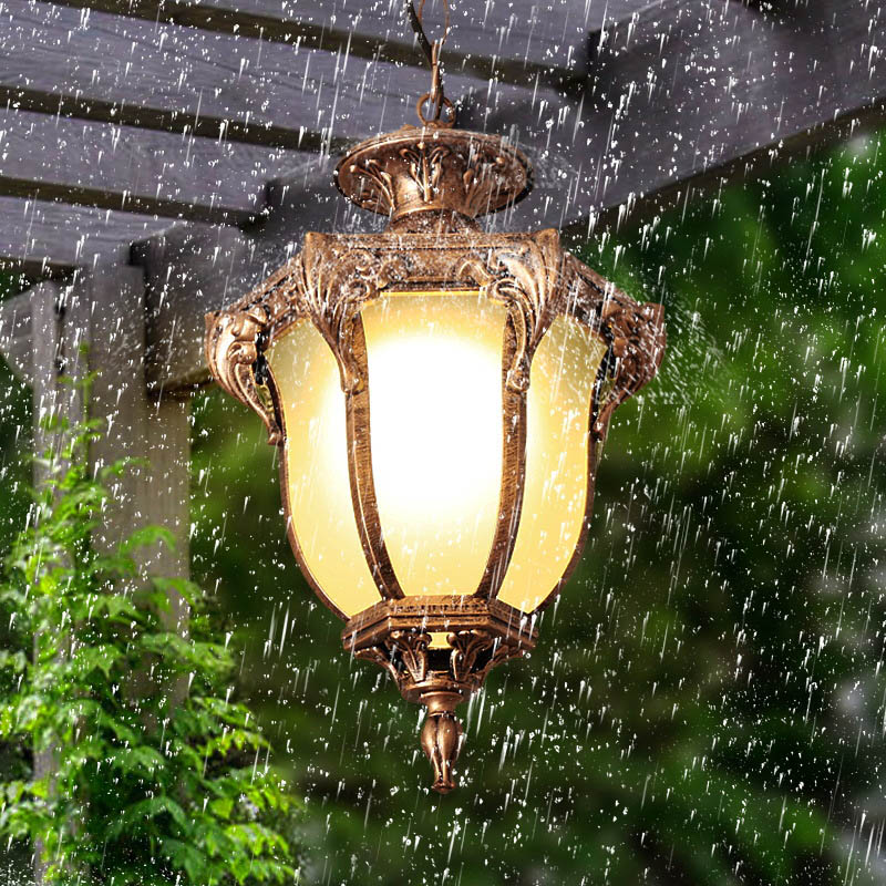 ยุโรปกลางแจ้ง Porch จี้ไฟ Vint - Outdoor Lighting Bronze บทวิจารณ์และราคา