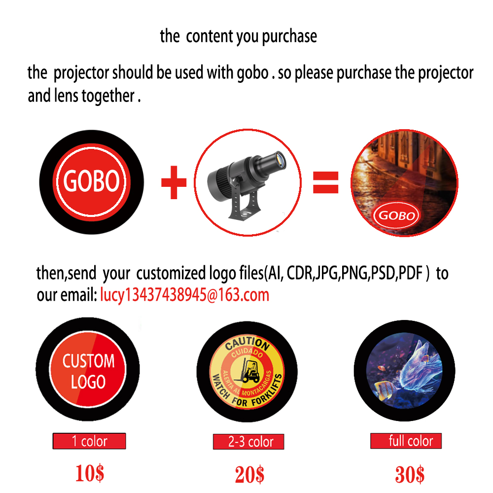 Custom Led HD Gobo โลโก้โปรเจค - Outdoor Lighting Logo บทวิจารณ์และราคา