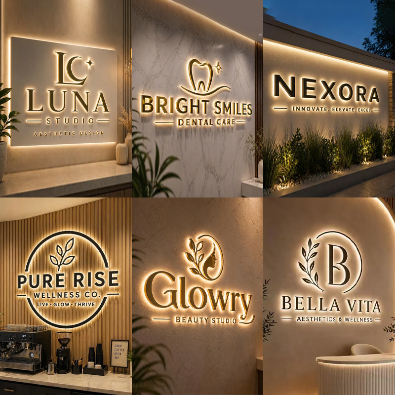 ป้ายโลโก้ธุรกิจแบบกำหนดเอง ป้า - Outdoor Lighting Logo บทวิจารณ์และราคา