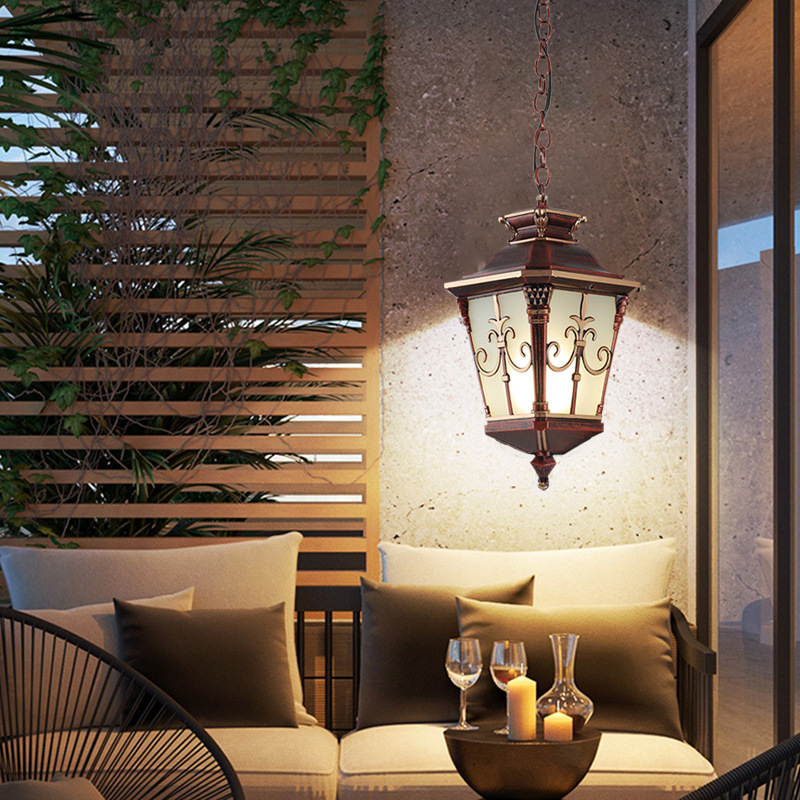 กันน้ํากลางแจ้ง Porch จี้ไฟแก้ - Outdoor Lighting Bronze บทวิจารณ์และราคา
